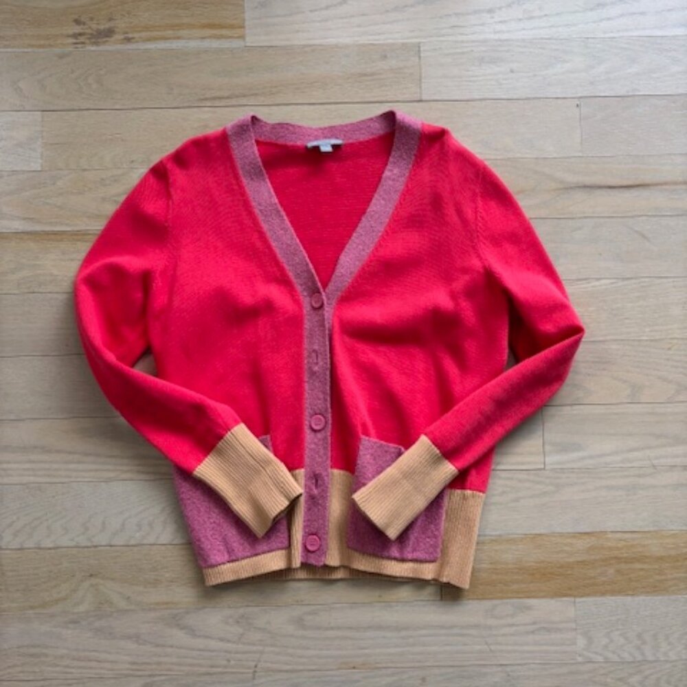 COS Colorblock V-Neck Cardigan